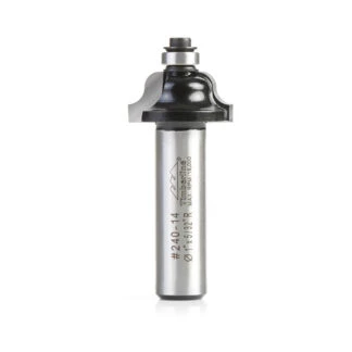 240-14 Carbide Tipped Roman Ogee 5/32 Radius x 1 Dia x 15/32 x 1/2 Inch Shank with Ball Bearing