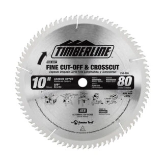 250-800 Carbide Tipped General Purpose & Finishing 10 Inch Dia x 80T ATB 0 Deg 5/8 Bore packed in an Industrial Box