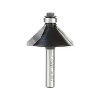 280-10 Carbide Tipped Chamfer 45 Deg x 1-1/4 Dia x 1/2 x 1/4 Inch Shank with Ball Bearing