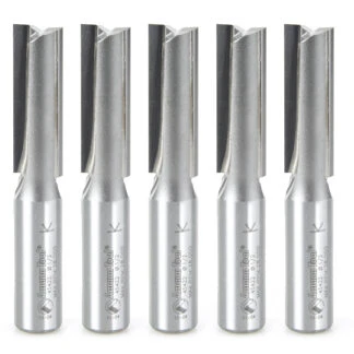 45422-5 5-Pack Carbide Tipped Straight Plunge 1/2 Dia x 1-1/2 x 1/2 Inch Shank