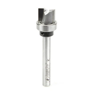 45484 Carbide Tipped Flush Trim Plunge Template 1/2 Dia x 3/8 x 1/4 Inch Shank with Oversized Upper Ball Bearing
