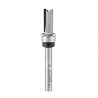 45495 Carbide Tipped Flush Trim Plunge Template 5/16 Dia x 3/4 x 1/4 Inch Shank with Oversized Upper Ball Bearing