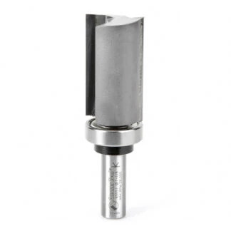 45551 Carbide Tipped Flush Trim Plunge Template 1-1/8 Dia x 2 Inch x 1/2 Shank with Upper BB