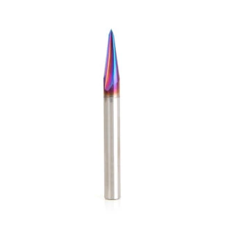 45628-K Solid Carbide V Groove Engraving 15 Deg x 1/4 Dia x 0.666 x 1/4 Inch Shank Spektra™ Extreme Tool Life Coated Router Bit