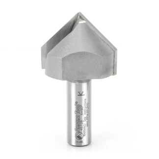 45728-CNC Carbide Tipped V-Groove 90 Deg x 1-1/2 Dia x 3/4 Inch x 1/2 Shank