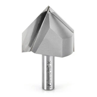 45732-CNC Carbide Tipped V-Groove 90 Deg x 2 Inch Dia x 1 x 1/2 Shank
