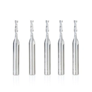 46100-5 5-Pack Solid Carbide Spiral Plunge 1/8 Dia x 1/2 x 1/4 Inch Shank Up-Cut