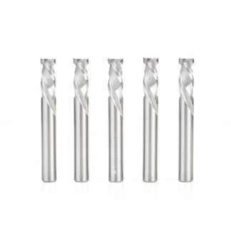 46367-5 5 Pack CNC Solid Carbide Mortise Compression Spiral 3/8 Dia x 7/8 x 3/8 Shank