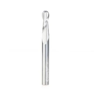 46463 Solid Carbide Up-Cut Spiral Ball Nose 1/8 Radius x 1/4 Dia x 3/4 x 1/4 Shank x 2-1/2 Inch Long x 2 Flute Router Bit