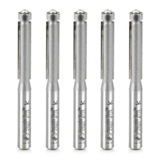 47092-5 5-Pack Carbide Tipped Flush Trim 1/4 Dia x 1 Inch x 1/4 Shank