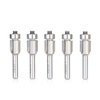 47106-5 5 Pack Carbide Tipped Flush Trim 1/2 Dia x 1/2 x 1/4 Inch Shank
