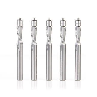 51430-5 5 Pack Solid Carbide InVectra Aluminum Laminate Trim 1/4 Dia x 5/8 x 1/4 Inch Shank