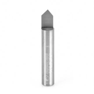 51710 Solid Carbide V-Groove 1/4 Dia x 3/8 x 1/4 Inch Shank x 1-Flute