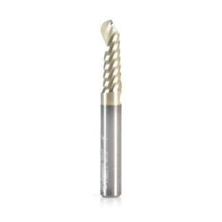 51882-Z Solid Carbide CNC Spiral 'O' Flute Ball Nose Up-Cut, Aluminum Cutting 1/8 R x 1/4 Dia x 3/4 x 1/4 Shank ZrN Coated Router Bit