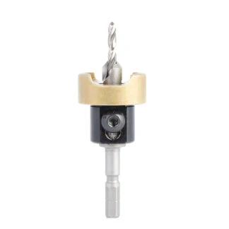 55168 Carbide Tipped 82 Degree Countersink with Adjustable Depth Stop and No-Thrust Ball Bearing, For Festool® CENTROTEC® System 3/8 Dia x 5/32 Drill Dia