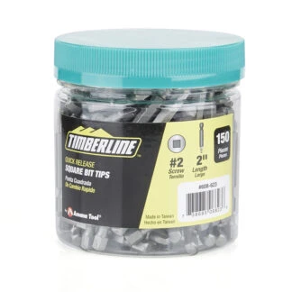 608-623 150 Piece Square Screw Bit jar for Screw Size #2 2 Inch Long