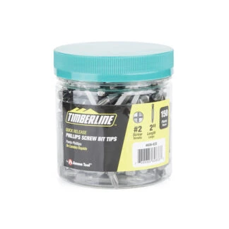 608-633 150 Piece Phillips Screw Bit Tip Jar for Screw Size #2 2 Inch Long