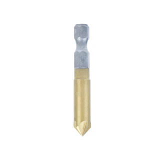 608-751 Titanium Coated 82 Deg High-Speed Steel Counter Sink 5/16 Dia x 1/4 Inch Hex Shank