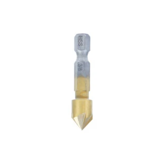 608-752 Titanium Coated 82 Deg High-Speed Steel Counter Sink 3/8 Dia x 1/4 Inch Hex Shank