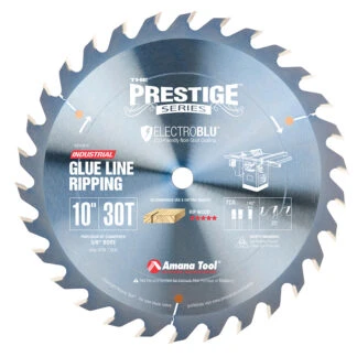610301C Electro-Blu™ Carbide Tipped Prestige® Glue Line Ripping 10 inch Dia x 30T TCG, 22 Deg, 5/8 Bore