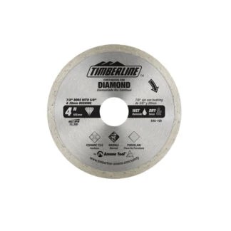 640-100 Continuous Rim Diamond 4 Inch Dia x 7/8 Bore