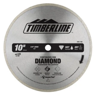 640-160 Continuous Rim Diamond 10 Inch Dia x 5/8 Bore