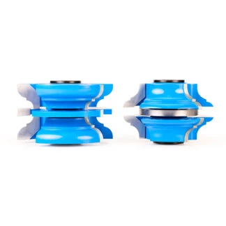 922 2-Piece Carbide Tipped 3-Wing Stile & Rail Cove & Bead Exterior Door 3-1/8 Dia x 1-3/4 x 15/64 x 11/32 Radius x 1/2 & 3/4 Bore Set for 1-3/4 Material