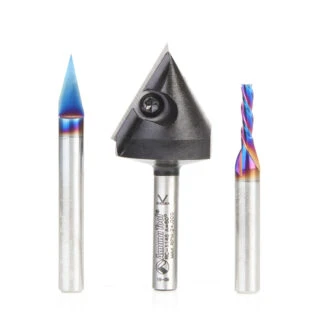 AMS-274 3-Pc General Purpose CNC Set 1/4" Shank