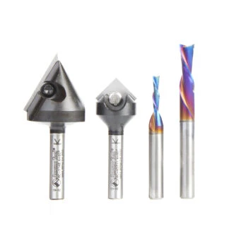 AMS-277 4-Pc General Purpose CNC Set 1/4” Shank