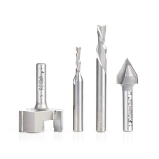 AMS-284 4-Pc General Purpose CNC Set 1/4" Shank
