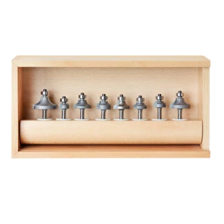AMS-550 8-Piece Carbide Tipped 1/4 Inch Shank Corner Round Collection