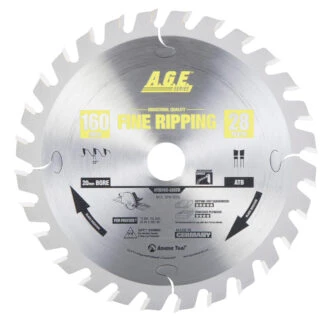 MD160-280TB Carbide Tipped Saw Blade for Festool® and Other Track Saw Machines 160mm Dia x 28T ATB 15 Deg 20mm Bore General Purpose Circular Saw Blade Fits TS 55 F TSC 55 K HK 55 HCK 55