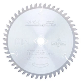 MD7-505 Carbide Tipped Thick Walled Aluminum and Non-Ferrous Metals 7-1/4 Inch Dia x 50T TCG -5 Deg 5/8 Bore Circular Saw Blade