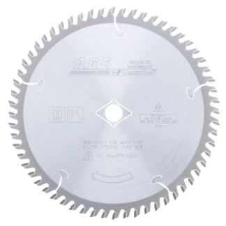 MD8-600 Carbide Tipped Cut-Off & Crosscut 8 Inch Dia x 60T ATB 10 Deg 5/8 Bore Circular Saw Blade