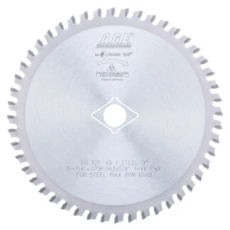 STL160-48 Carbide Tipped Steel Cutting 6-1/4 Inch Dia x 48T FWF 5/8 with Diamond Knockout Bore Circular Saw Blade