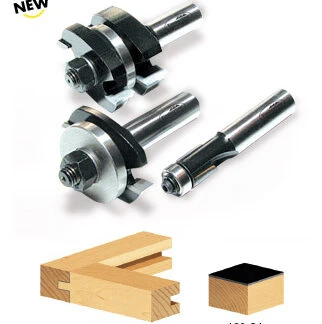 TRS-130 3-Piece Offset Tongue & Groove for Face Frames Set for 1 to 1-1/8 Inch Material