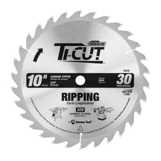 10030 Carbide Tipped Ti-Cut™ General Purpose & Finishing 10 Inch Dia x 30T ATB 10 Deg 5/8 Bore
