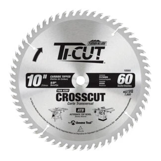 10060 Carbide Tipped Ti-Cut™ General Purpose & Finishing 10 Inch Dia x 60T ATB 10 Deg 5/8 Bore