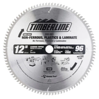 300-961 Carbide Tipped Finishing 10 Inch Dia x 80T TCG -6 Deg 1 Bore