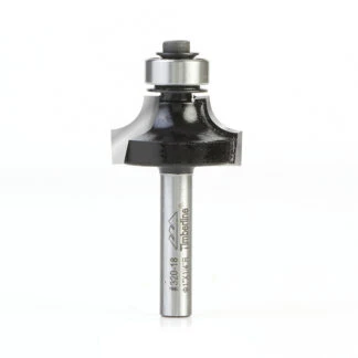320-18 Carbide Tipped Corner Round 1/4 Radius x 1 Dia x 1/2 x 1/4 Inch Shank with Ball Bearing