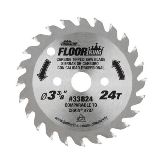 33824 Carbide Tipped Floor King Comparable to Crain® 787 Designed for Toe-Kick 785 & 795 Saw 3-3/8 Inch Dia x 24T ATB 10 Deg 1/2 Bevel Bore