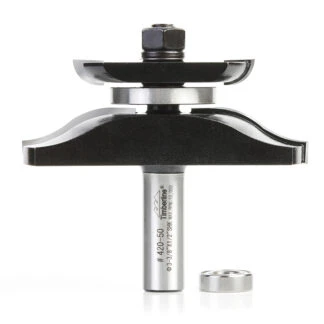 420-50 Carbide Tipped Ogee Raised Panel with Back Cutter 7/8 Radius x 3-3/8 Dia x 1-3/16 x 1/2 Inch Shank with Ball Bearing