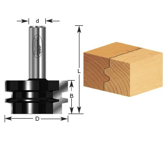 470-10 Carbide Tipped Glue Joint 1-7/8 Dia x 1-3/32 x 1/2 Inch Shank for 3/4 to 1 Inch Material