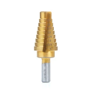 608-784 Titanium Coated Step Drill Bit 9/16 - 1 Dia x 3/8 Inch Shank