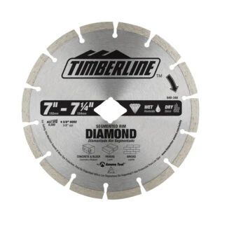 640-340 Segmented Rim Diamond 7 - 7-1/4 Inch Dia x 5/8 Bore