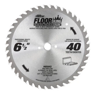65042 Carbide Tipped Floor King Designed for 800 & 810 Jamb/Undercut Saws Comparable to Crain 804 6-1/2 Inch Dia x 40T ATB 5/8 Bevel Bore